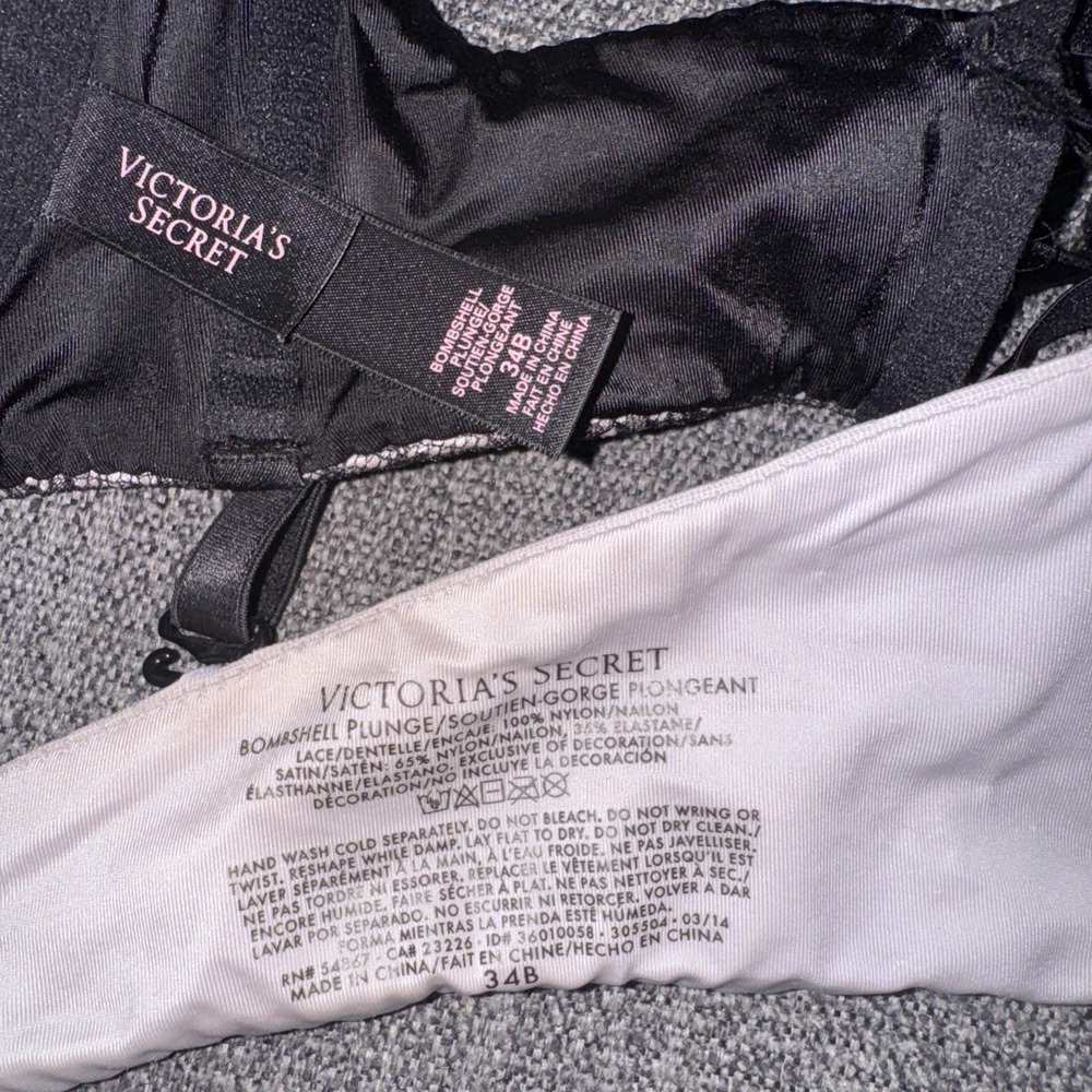 34B LACE VICTORIA SECRET BOMBSHELL PLUNGE /SOUTHERN GORGE PLONGEANT 2 BRA BUNDLE - Picture 5 of 5